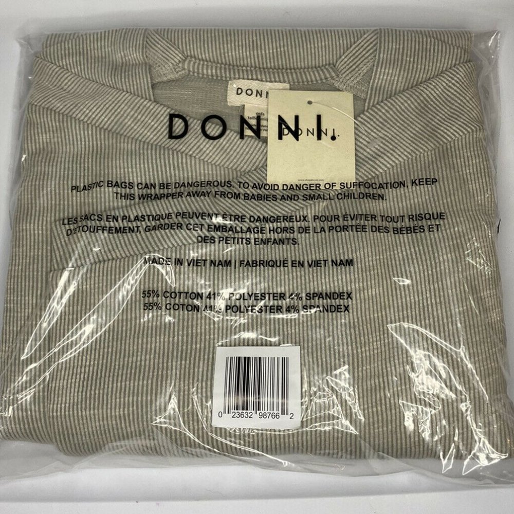 DONNI Ribbed Sweater Cardigan Open Front One Size